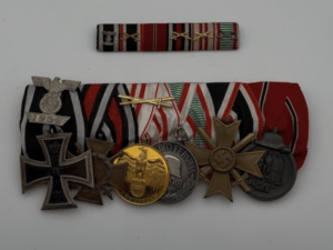 ARTHUR ERDMANN SIX POSITION MEDAL BAR AND RIBON BAR