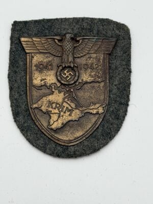 KRIM SHIELD BELONGING TO SS OBERSTURMFUHRER ARTHER ERDMANN