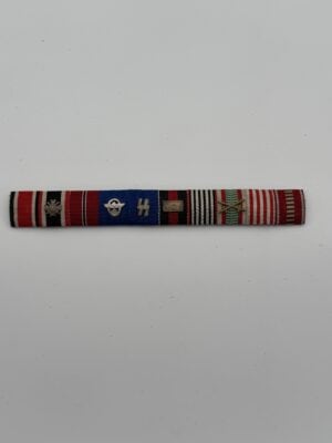 Original WWII German Luftwaffe & SS Ribbon Bar – War Merit Cross Medal Group 10 position