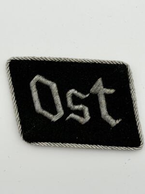 Original WWII Waffen-SS Ost Collar Tab – RZM 792/36 SS