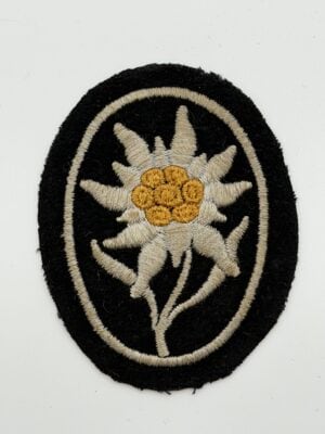 WWII German Gebirgsjäger Edelweiss Sleeve Badge – Original Mountain Troops Insignia
