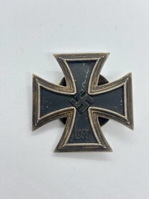 Original WWII German Iron Cross 1st Class Screwback – L/58 Rudolf Souval