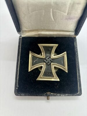 Original WWII German Iron Cross 1st Class Screwback – L/16 Steinhauer & Lück
