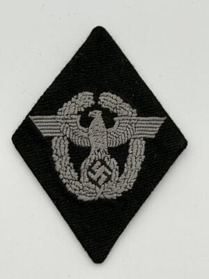 Unissued Original Third Reich SS Former Member of the Police Sleeve Diamond