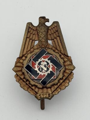 Original 1939 Technische Nothilfe (TeNo) Membership Badge No. 2975 by Wilhelm Fühner, Pforzheim