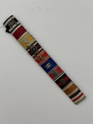 Original 10-Place Third Reich Ribbon Bar WWII German Medal Ribbon Bar