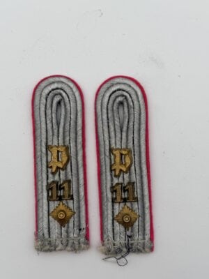 Original Panzer Major Shoulder Boards | Panzer-Regiment 11 | 6th Panzer Division