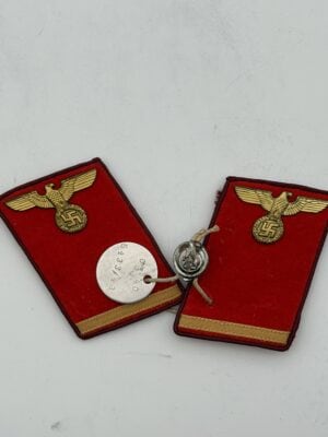 Original NSDAP Political Leader Collar Patches | Matching RZM Tagged Pair