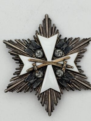 Rare German Eagle Order Breast Star with Swords by Godet