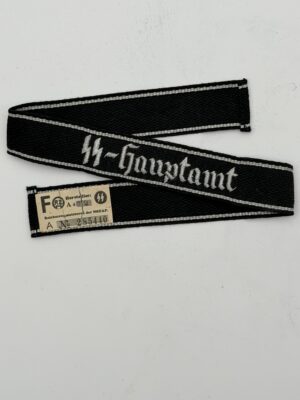 Original SS-Hauptamt Officer Cuff Title with Original RZM Label