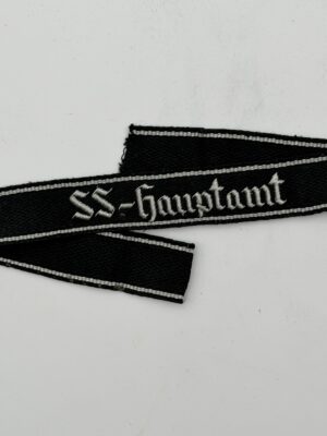 Original SS-Hauptamt Gothic SS Hand-Embroidered Cuff Title – Early Pattern