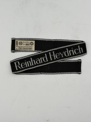 Original Waffen-SS Reinhard Heydrich BeVo Flatwire Cuff Title