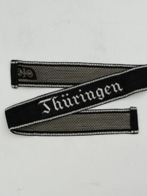 Original SS-Totenkopfverbände Thüringen BeVo Flatwoven Cuff Title