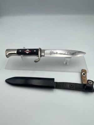 Original Anton Wingen Hitler Youth knife RZM M7/51 1938 with Blut und Ehre motto