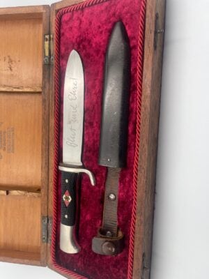 Original Anton Wingen Hitler Youth knife RZM M7/51 1938 with dual maker markings
