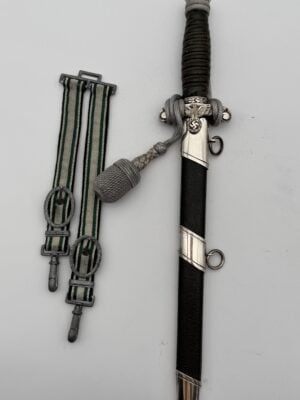 Early Solid Nickel Land Customs Dagger by E. & F. Hörster