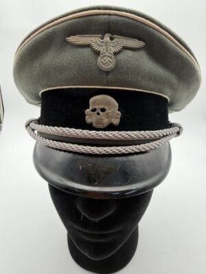 Franz Fiedler Waffen-SS officer visor cap front view