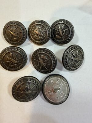 Original TeNo Technische Nothilfe Uniform Buttons BSW 22.5 mm