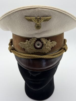 NSDAP Reichsleitung white summer visor cap front